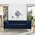 Navy Blue Velvet Tufted Sofa C166
