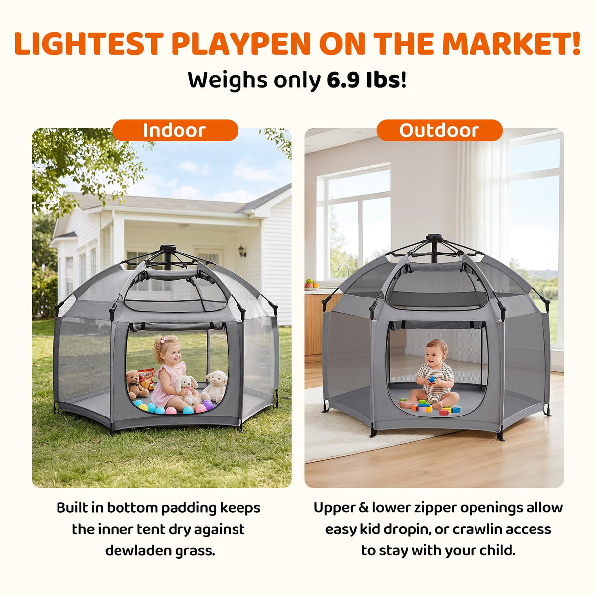 Portable Pop Up Playpen with Canopy Q824734