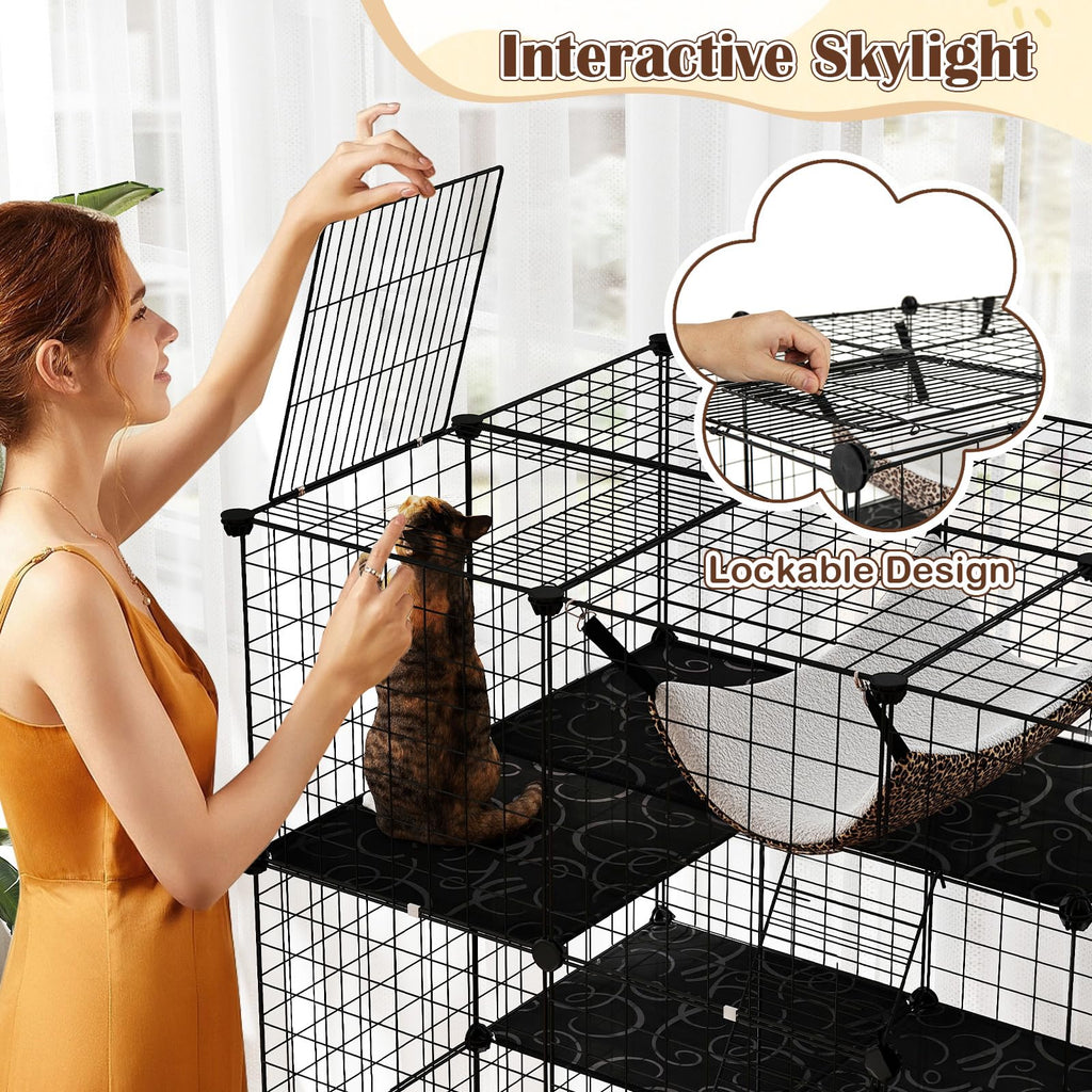 56" 4-Tier Cat Enclosure with Skylight O310463