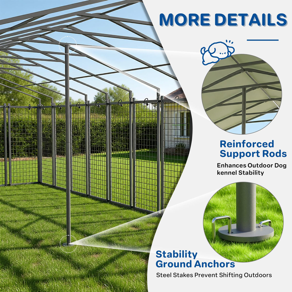 10x10 ft Heavy Duty Outdoor Dog Kennel D808514