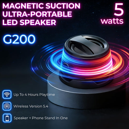 2 Pack Mini Bluetooth Speaker with RGB Lights B66366