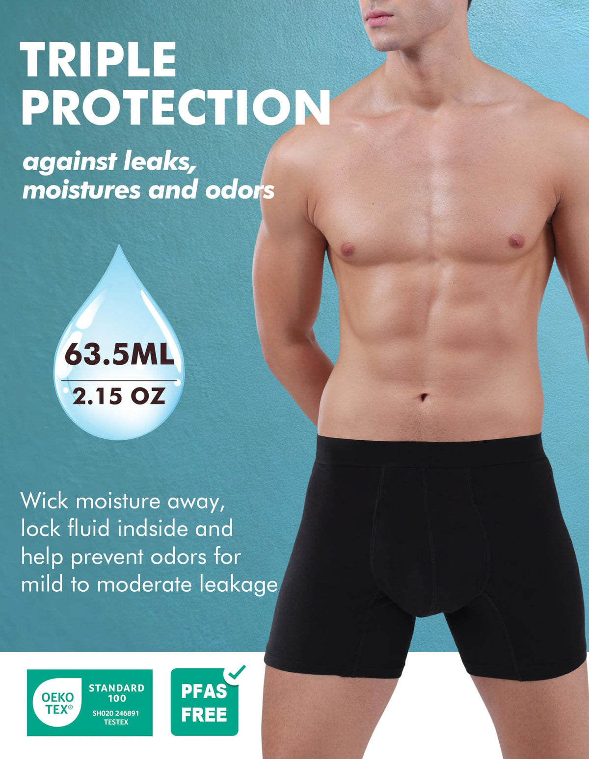 Washable Leak Proof Incontinence Underwear 5 Pack XXL L2705