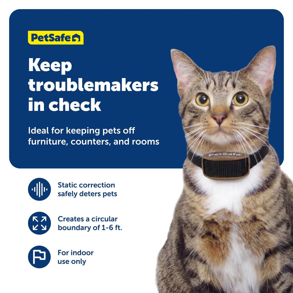 Indoor Wireless Pet Barrier with Receiver Collar X1707