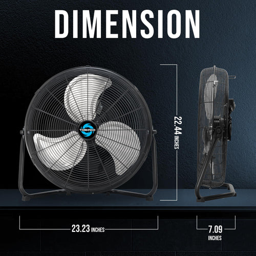 20 Inch 3-Speed High Velocity Metal Floor Fan, 2 Pack P8820