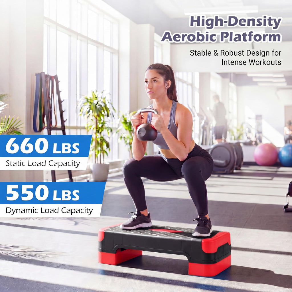 Aerobic Step Platform with Risers & Resistance Bands Z767