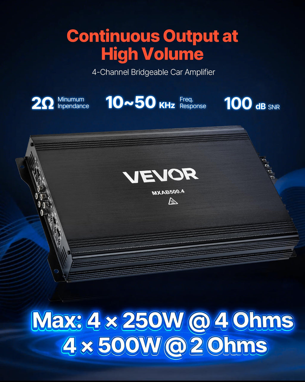 4 Channel Bridgeable Class A/B Car Audio Amplifier X42186