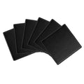 White Stitched Dual Sided Leather Coasters Set of 6 T9011