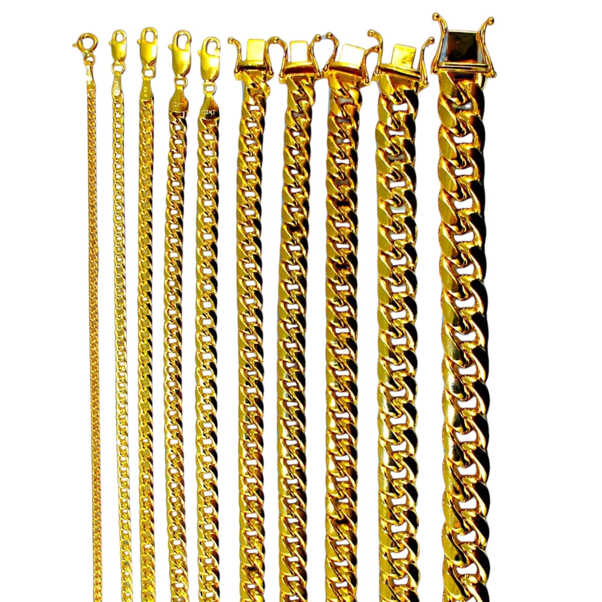 10K Yellow Gold Miami Cuban Chain C794