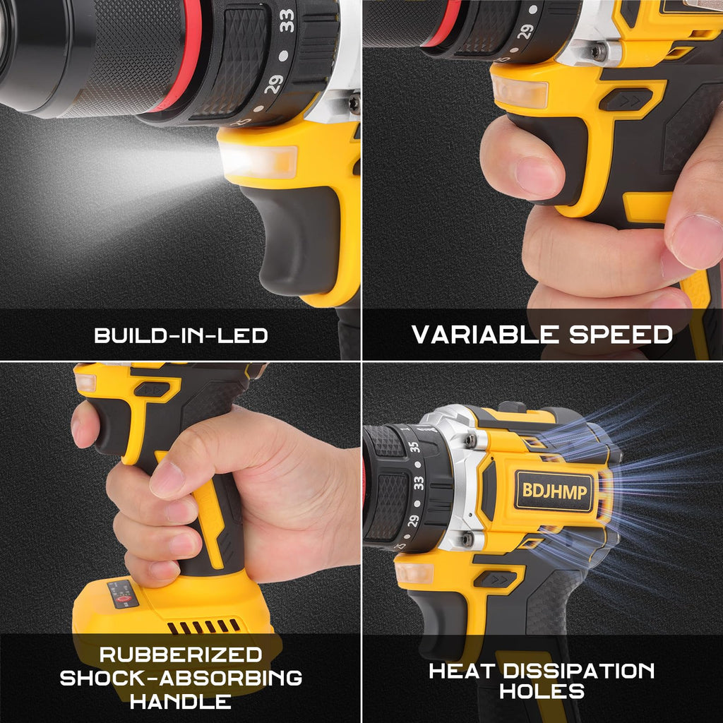 3/8" Brushless Compact Drill Tool Set with Drill Bit and Sockets X39149