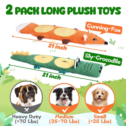 2 Pack No Stuffing Squeaky Dog Toys C363