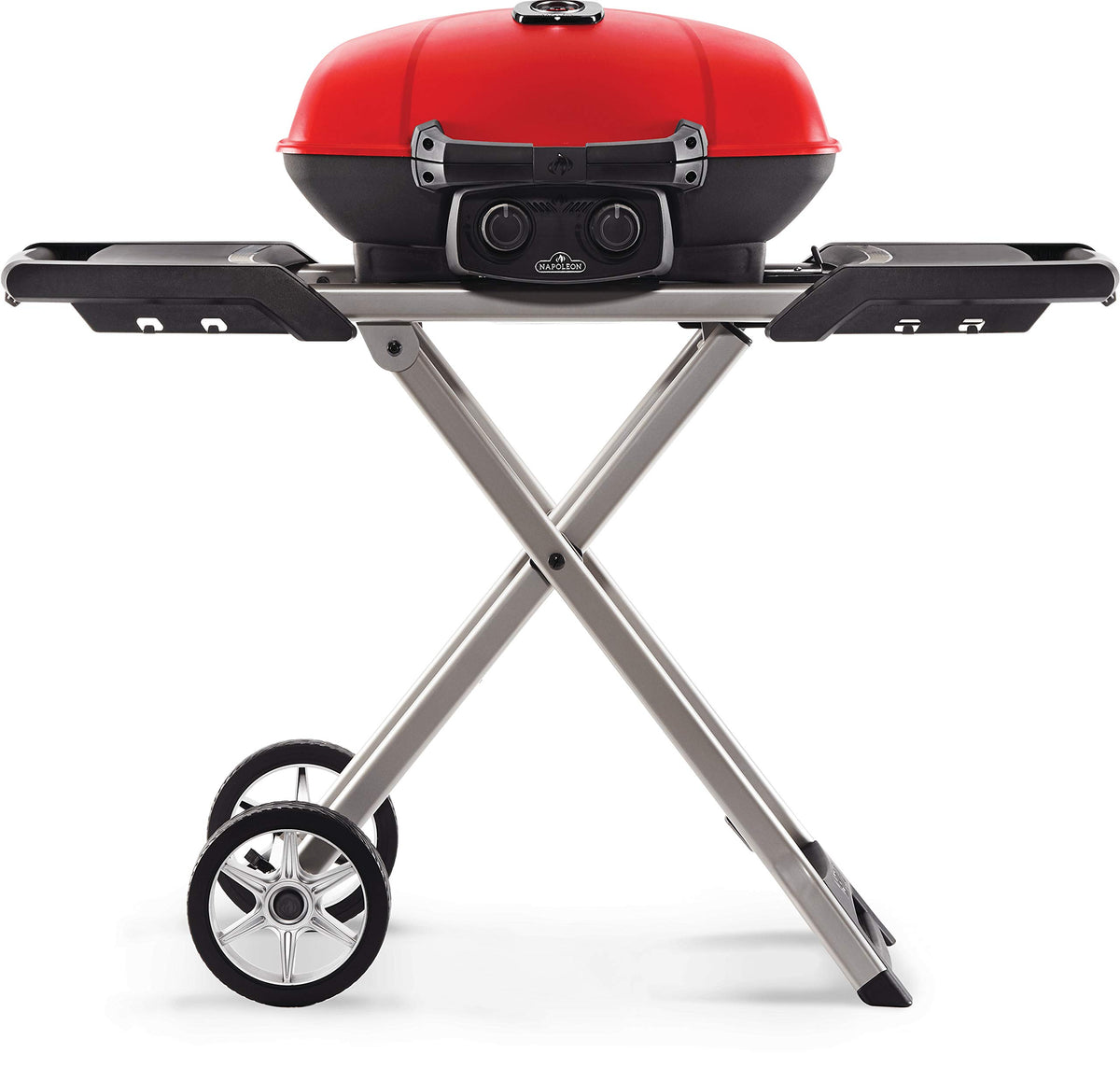 Portable Propane Gas Grill with Griddle, Red, 2 Burners L102