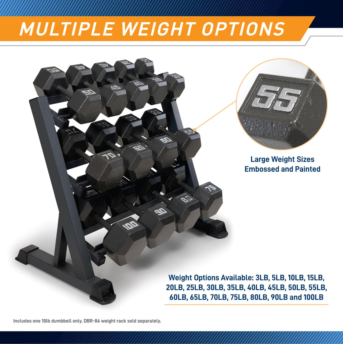 Cast Iron Hex Dumbbell K5252