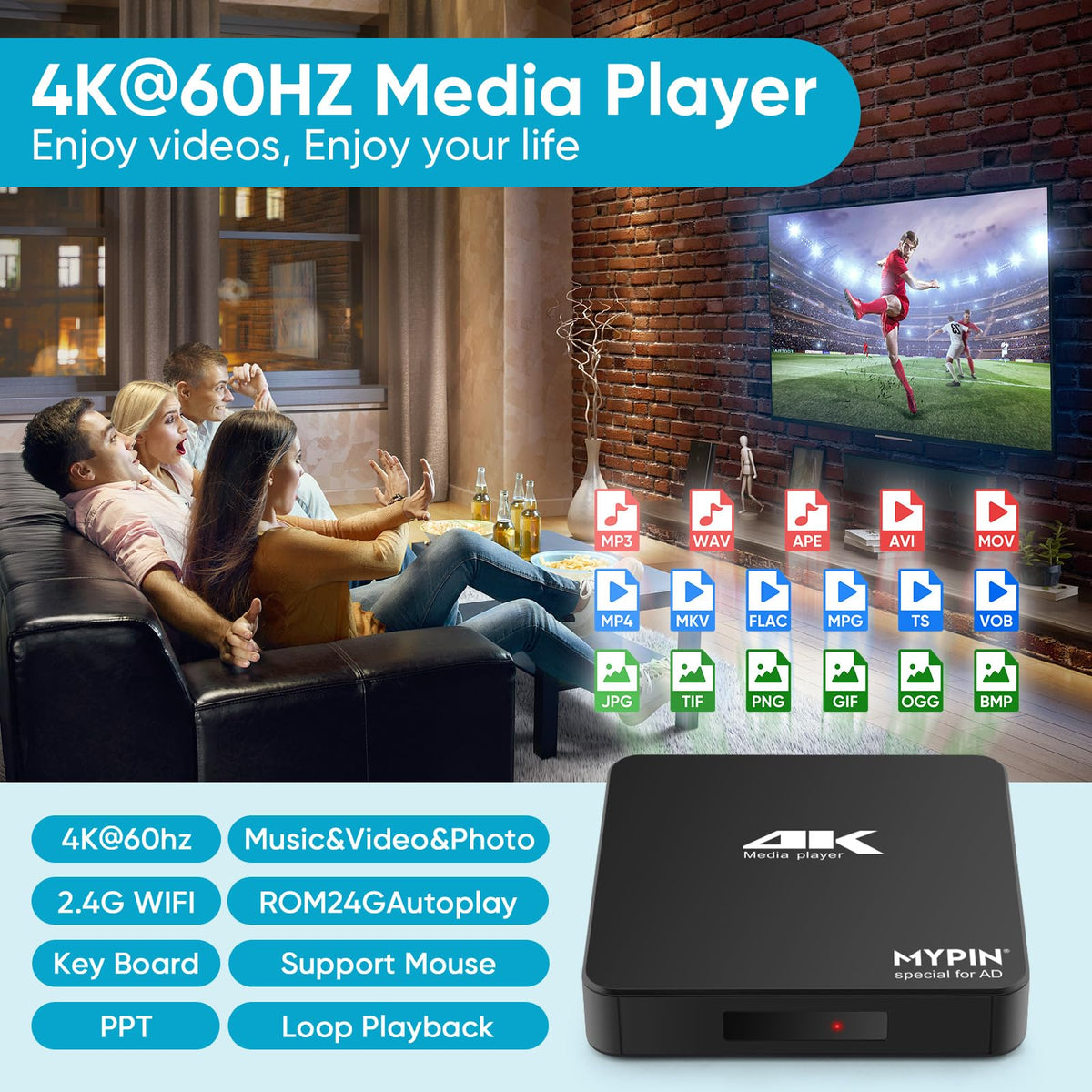 4K MP4 Media Player X774