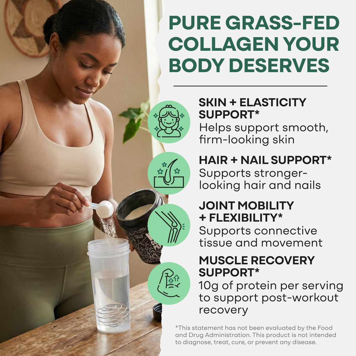 Collagen Peptides Powder Grass-Fed Hydrolyzed 16oz T7054