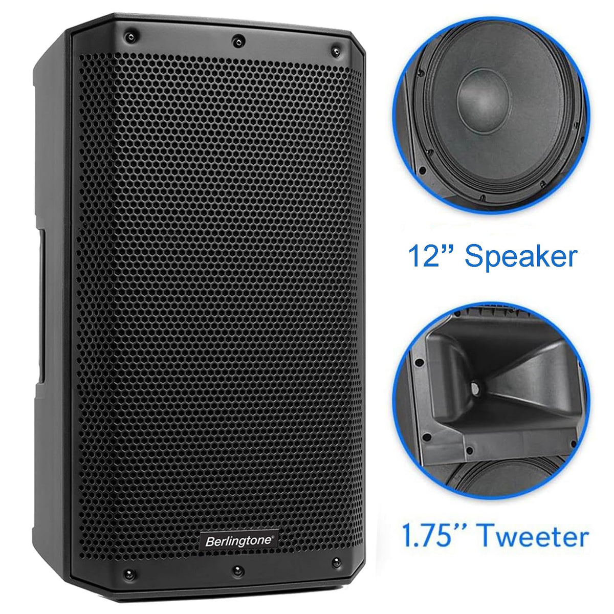 12-Inch Powered PA Speaker with Bluetooth, USB Port, XLR Inputs F6007