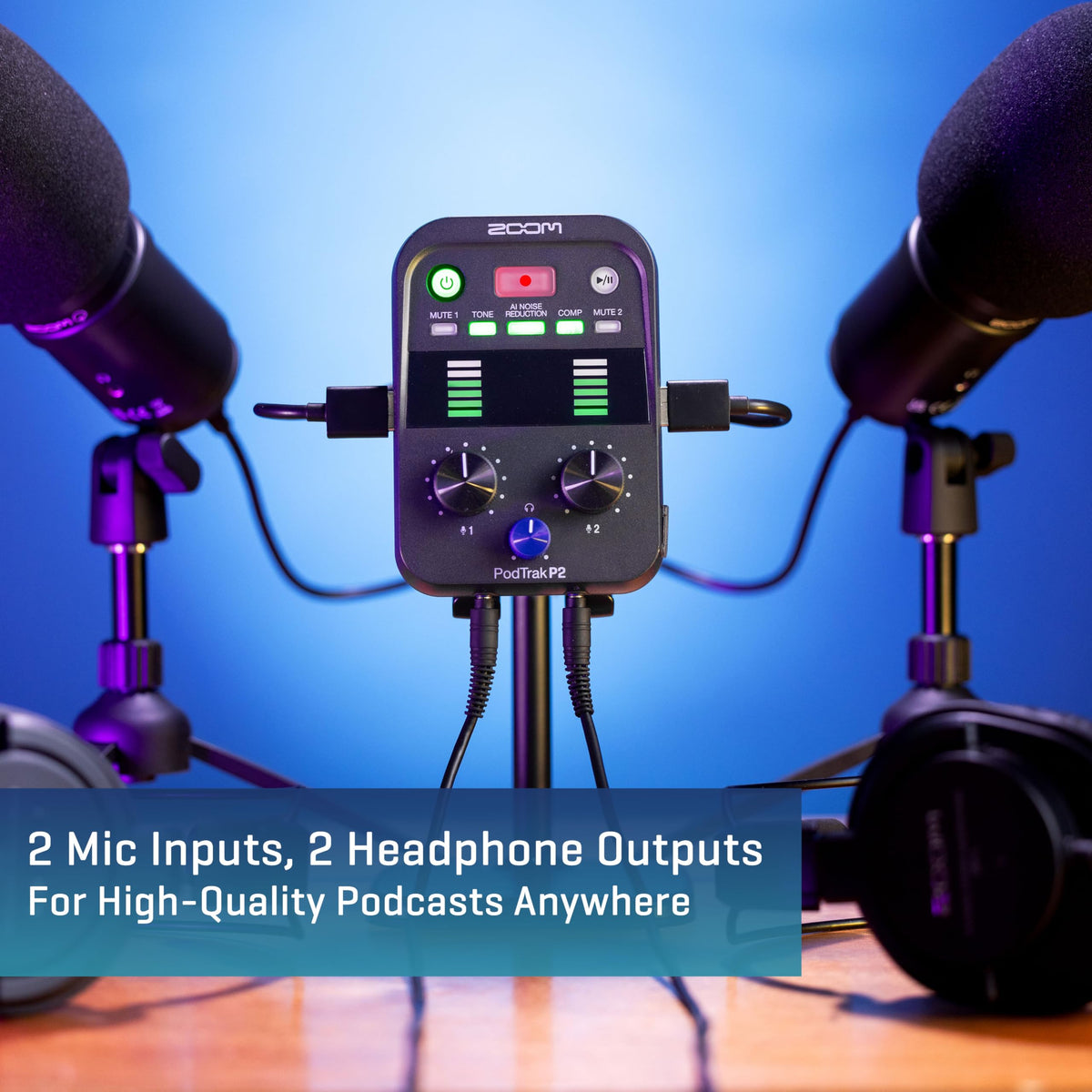 Podcast Recorder with 2 USB Mic Inputs M3488