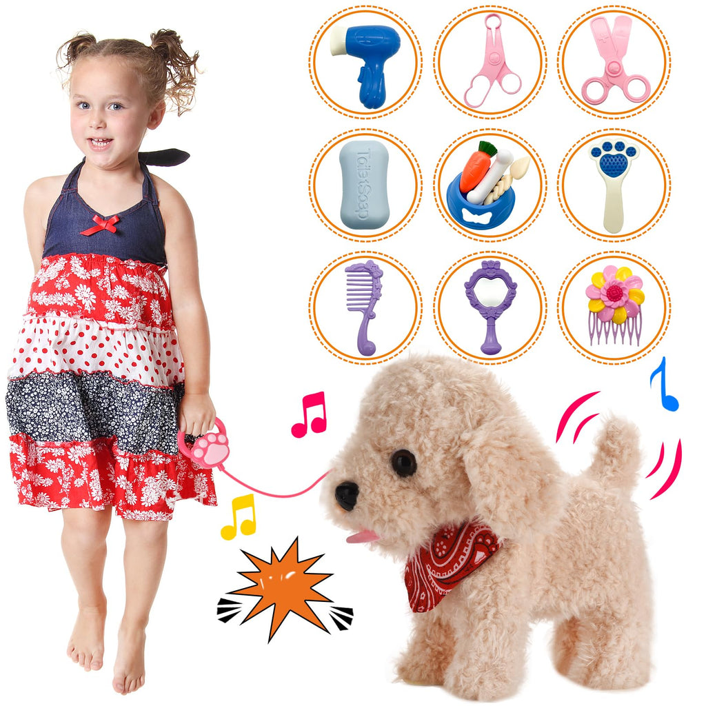 Interactive Walking Plush Puppy Toy W597527