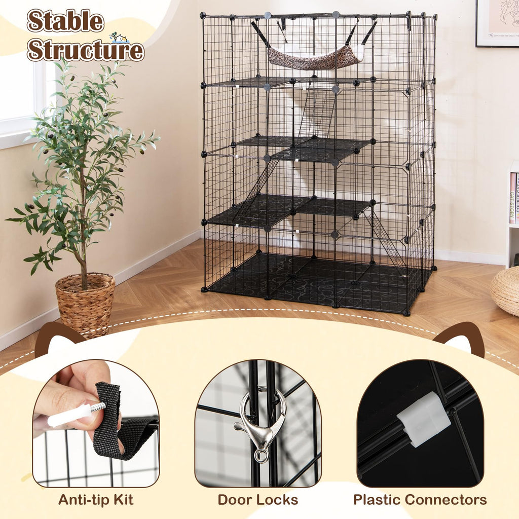 56" 4-Tier Cat Enclosure with Skylight O310463
