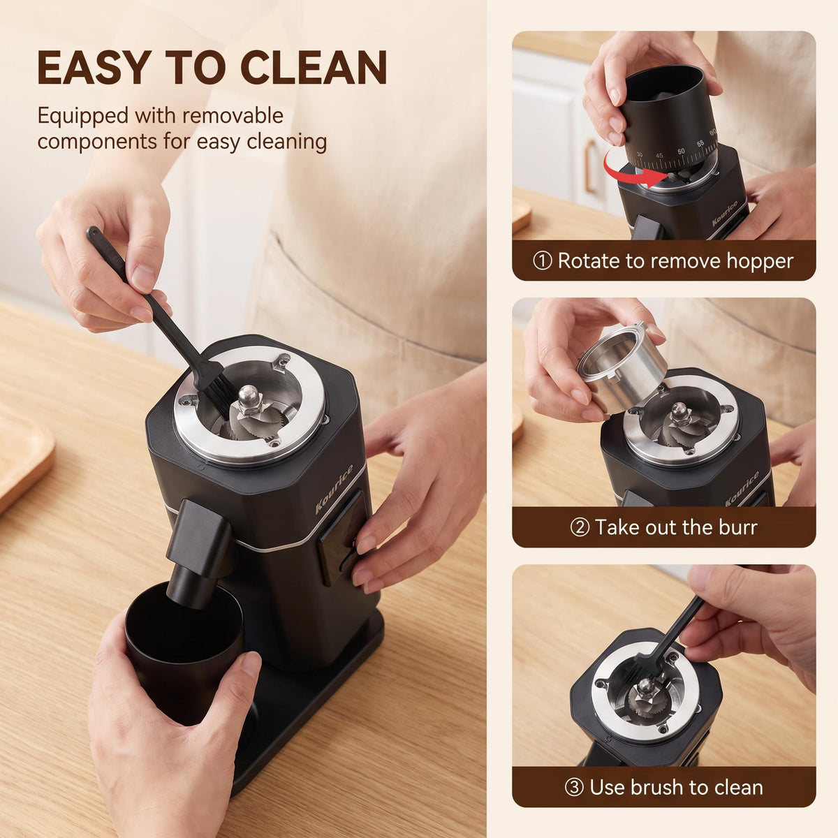 Electric Burr Coffee Grinder with 75 Settings P68400