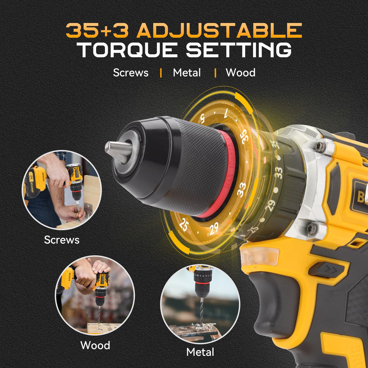 3/8" Brushless Compact Drill Tool Set with Drill Bit and Sockets X39149