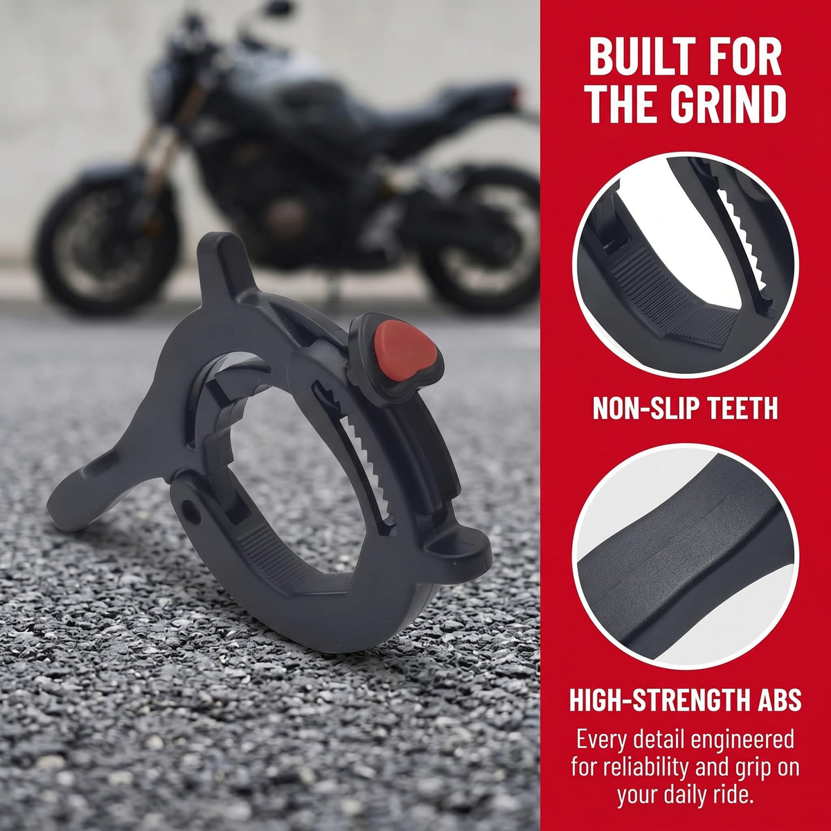 Motorcycle Throttle Cruise Control Assist Booster Anti-Slip Clamp (Black) Y838