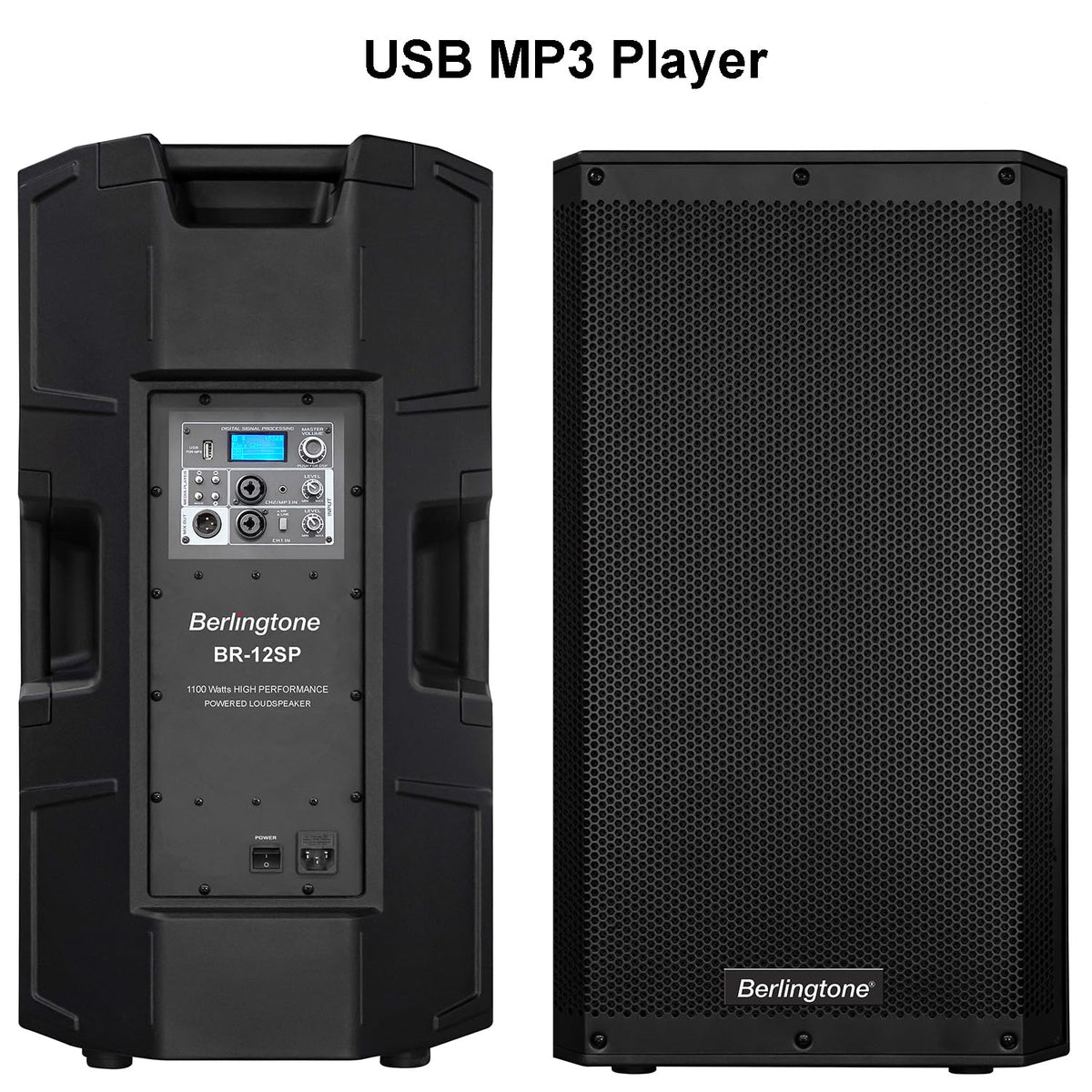 12-Inch Powered PA Speaker with Bluetooth, USB Port, XLR Inputs F6007