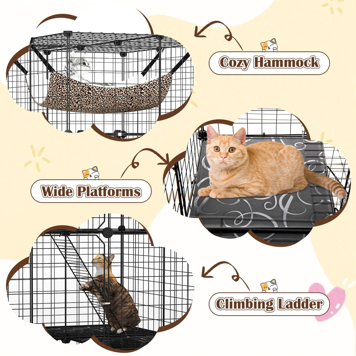 56" 4-Tier Cat Enclosure with Skylight O310463