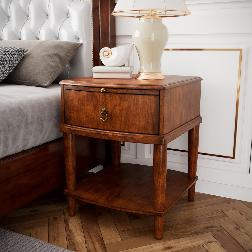 Wood End Table with Drawer K392