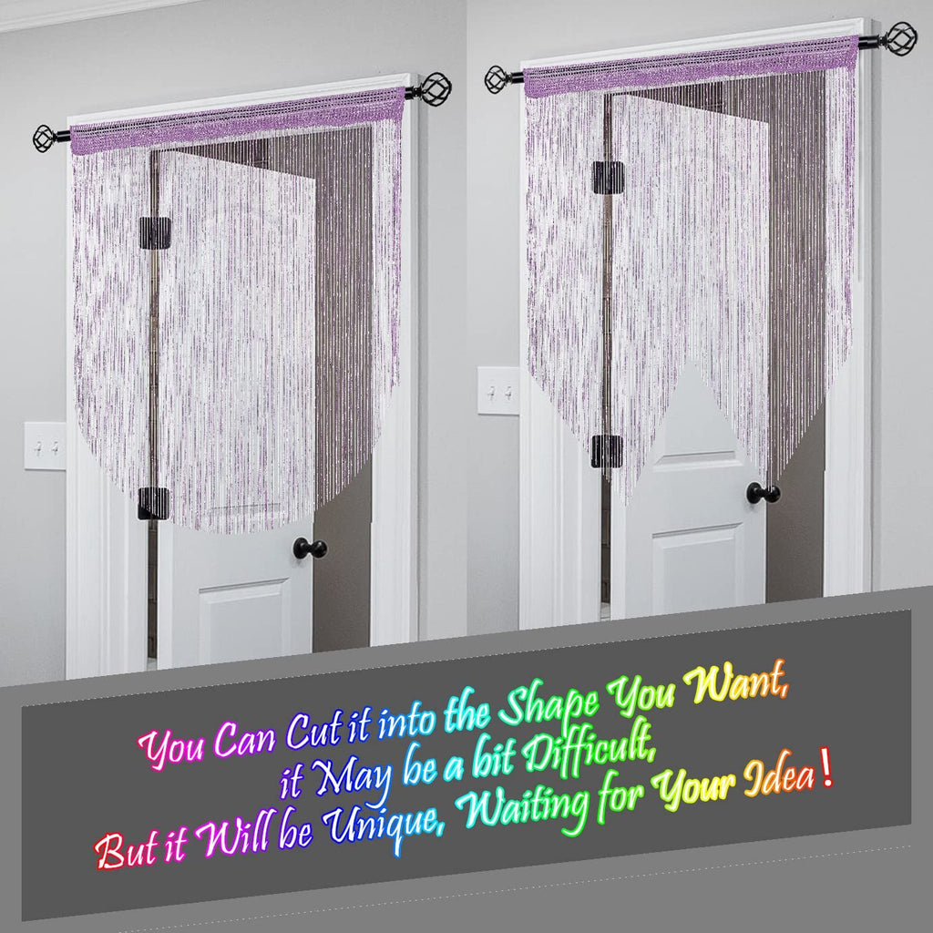 Purple String Curtain Doorway Beaded Room Divider H50070