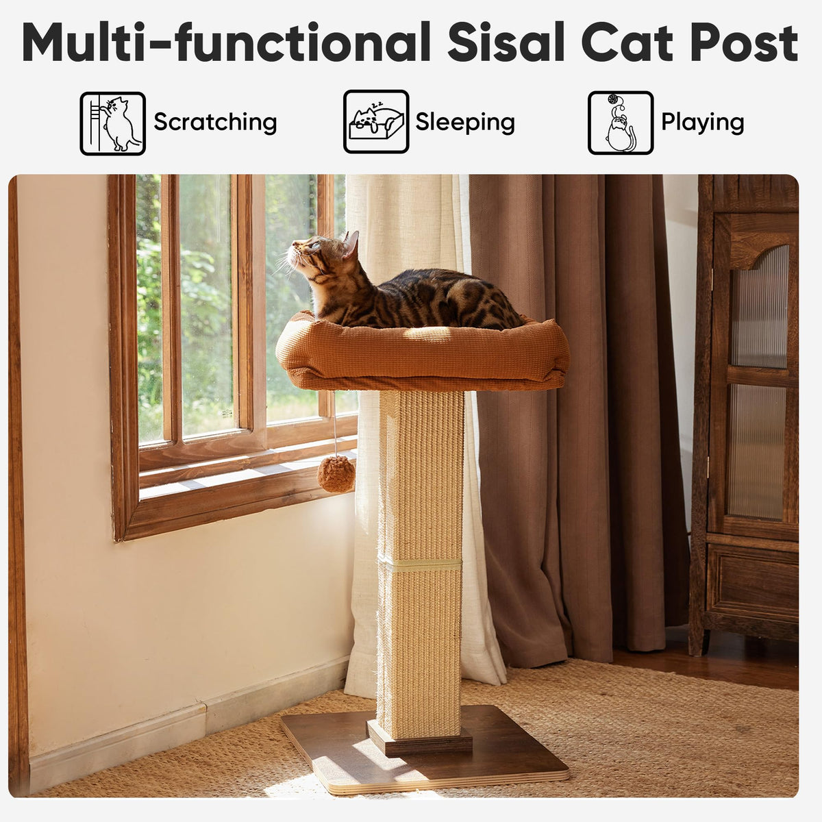 Cat Scratching Post with Perch Y40851