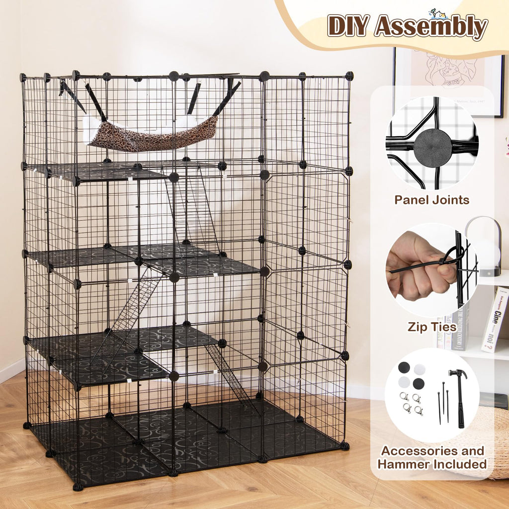 56" 4-Tier Cat Enclosure with Skylight O310463