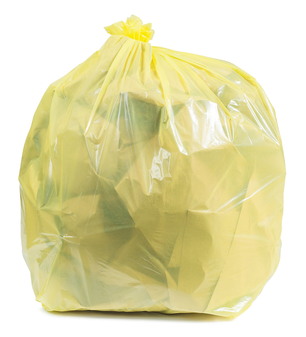 40-45 Gallon 1.5 Mil Yellow Trash Bags 100 Count U22982
