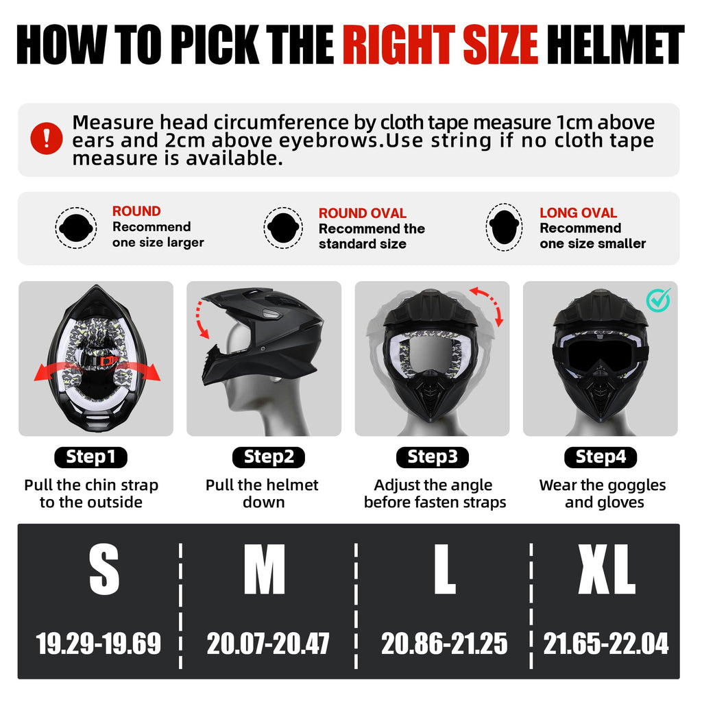 Youth Full Face Motocross Helmet K973