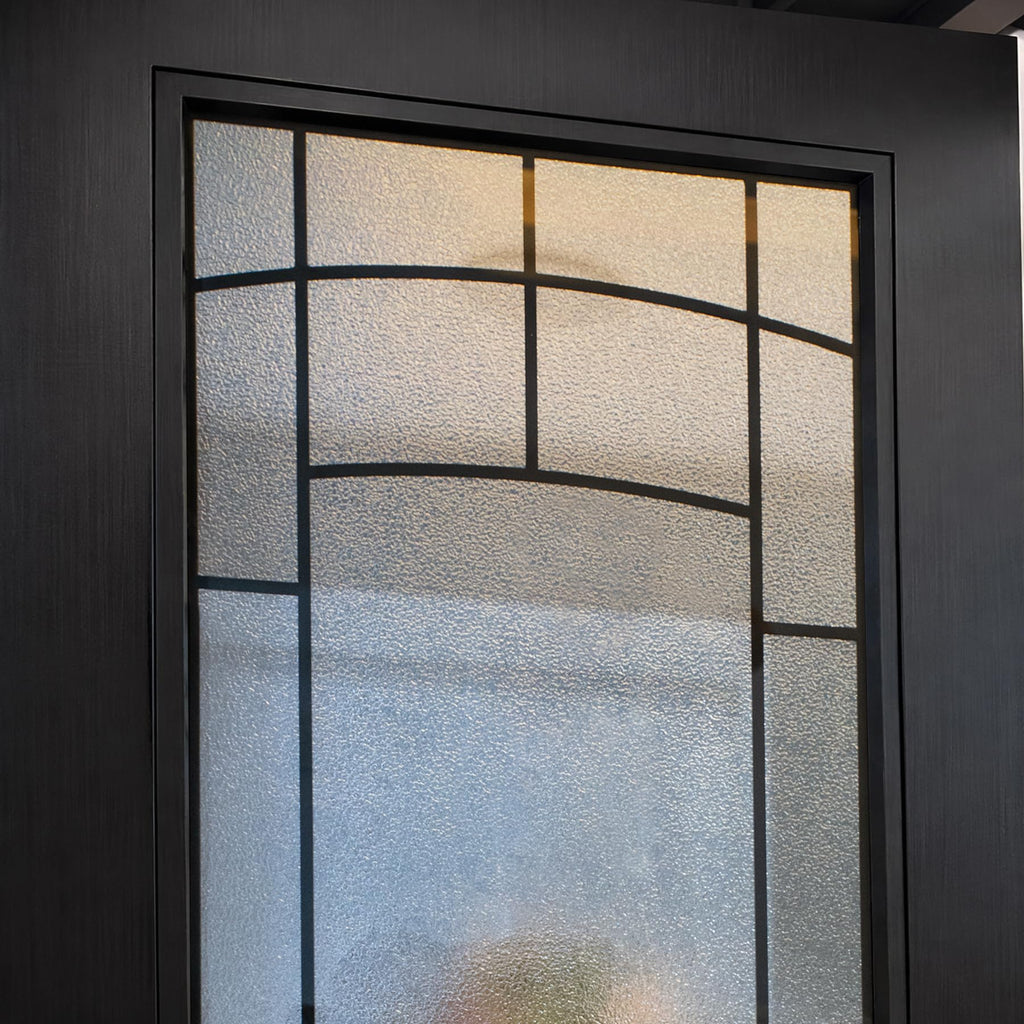 36" x 80" Black FRP Entry Door W284