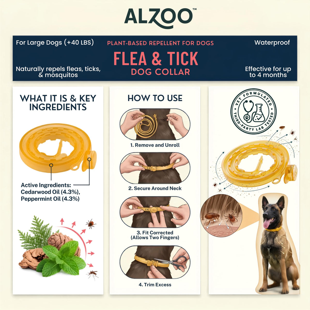 Plant Based Flea & Tick Dog Collar X55401