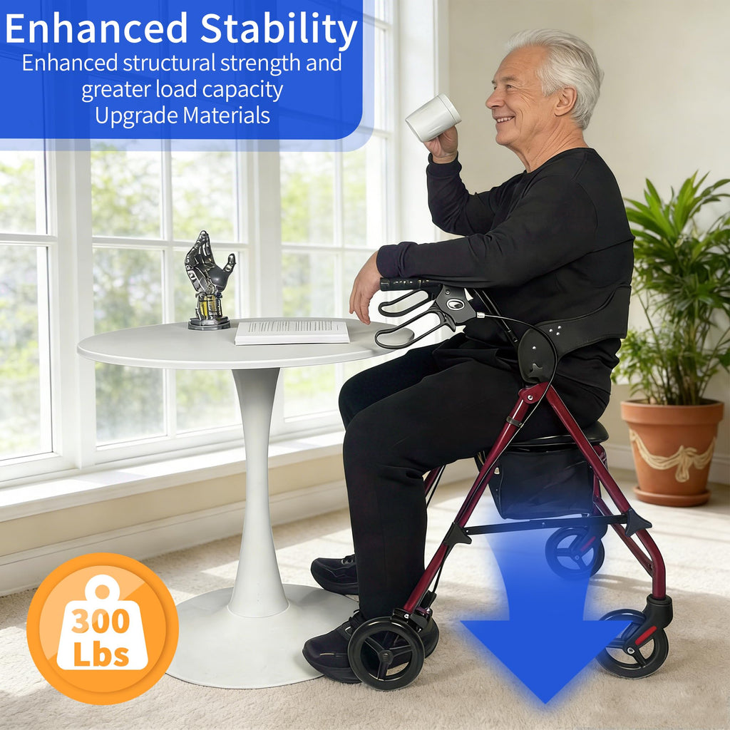 Foldable Rolling Walker with Seat E51768