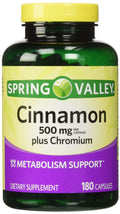 Cinnamon 500mg Plus Chromium 2 Bottles of 180 Capsules O941202
