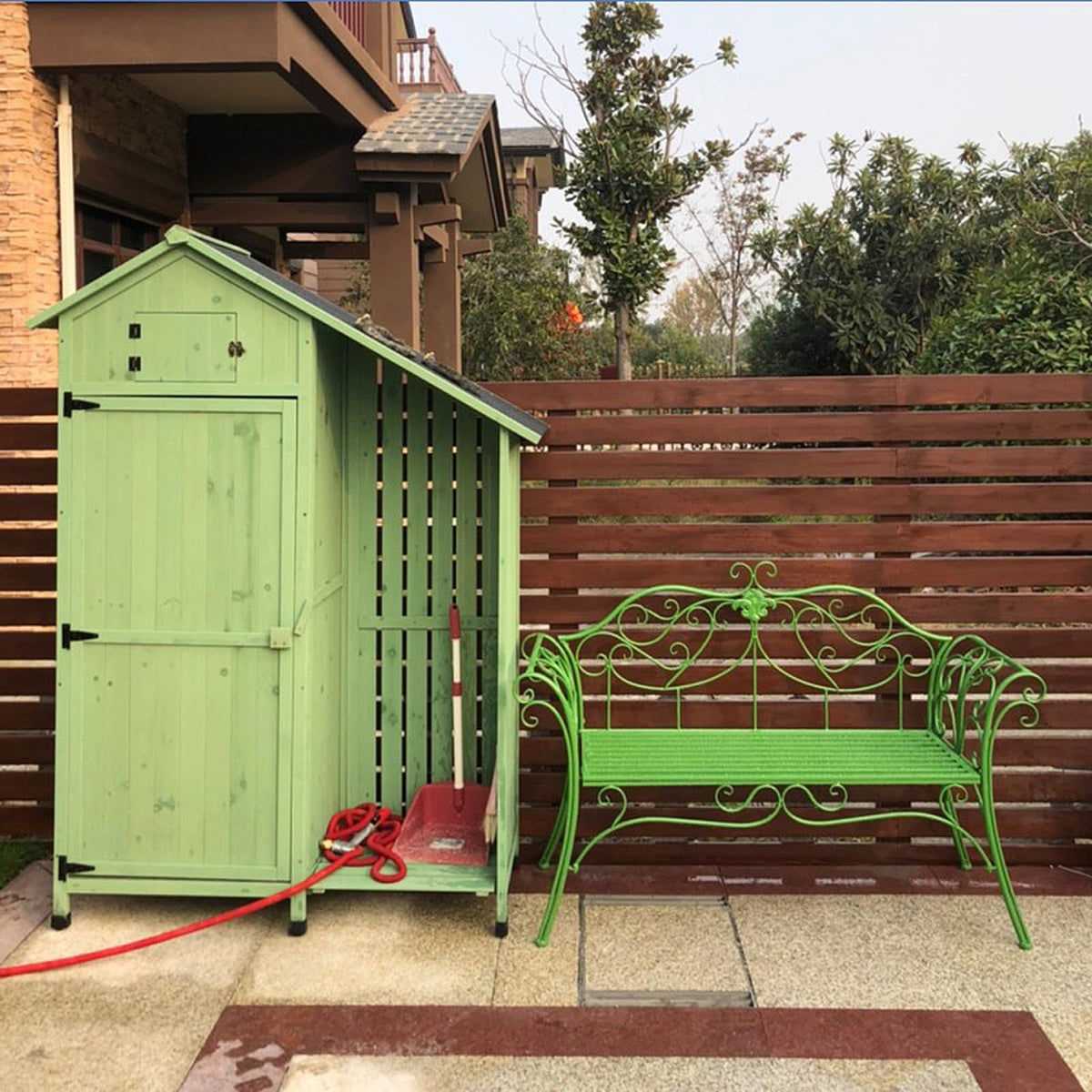 2-Seat Metal Bench F93810