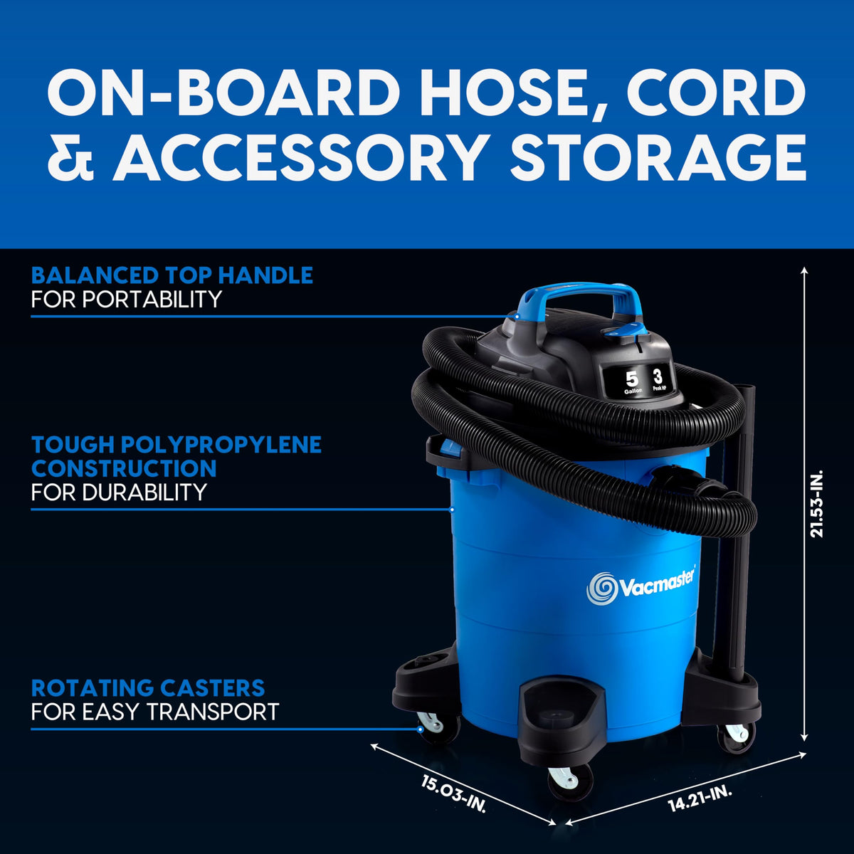 5-Gal Wet/Dry Vacuum I823
