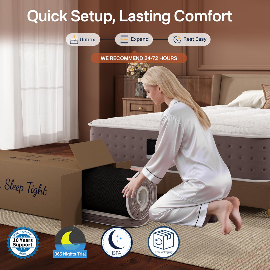 8 Inch Medium Firm Twin XL Hybrid Mattress B74909