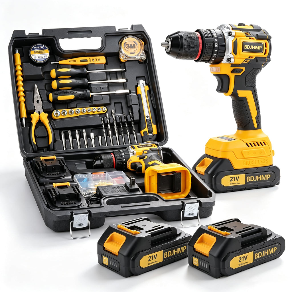 3/8" Brushless Compact Drill Tool Set with Drill Bit and Sockets X39149