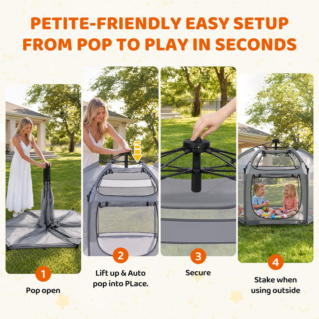 Portable Pop Up Playpen with Canopy Q824734