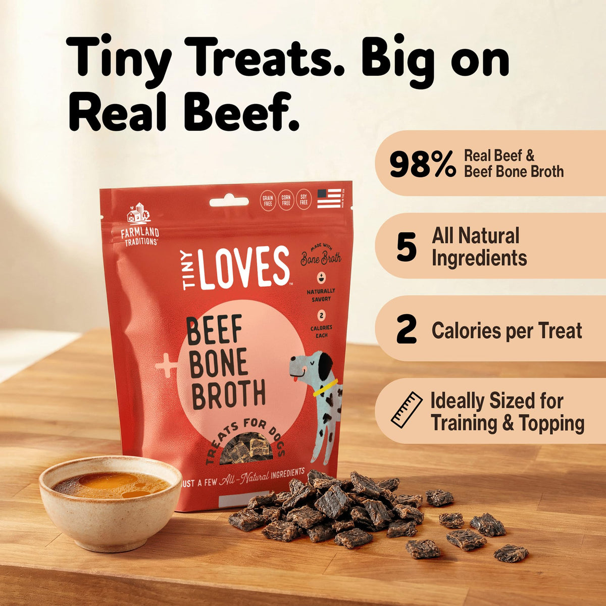 Beef Bone Broth Dog Treats 12 oz S233