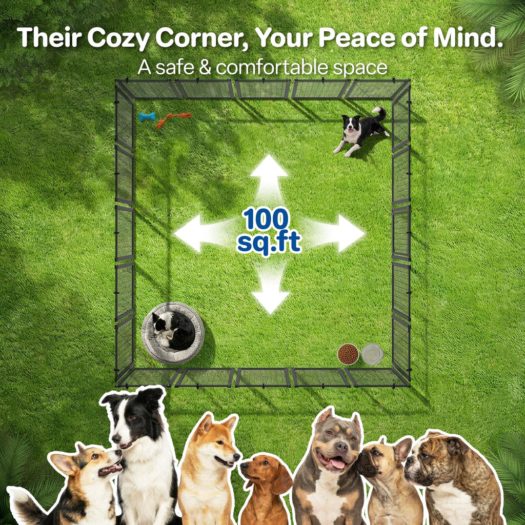 10x10 ft Heavy Duty Outdoor Dog Kennel D808514
