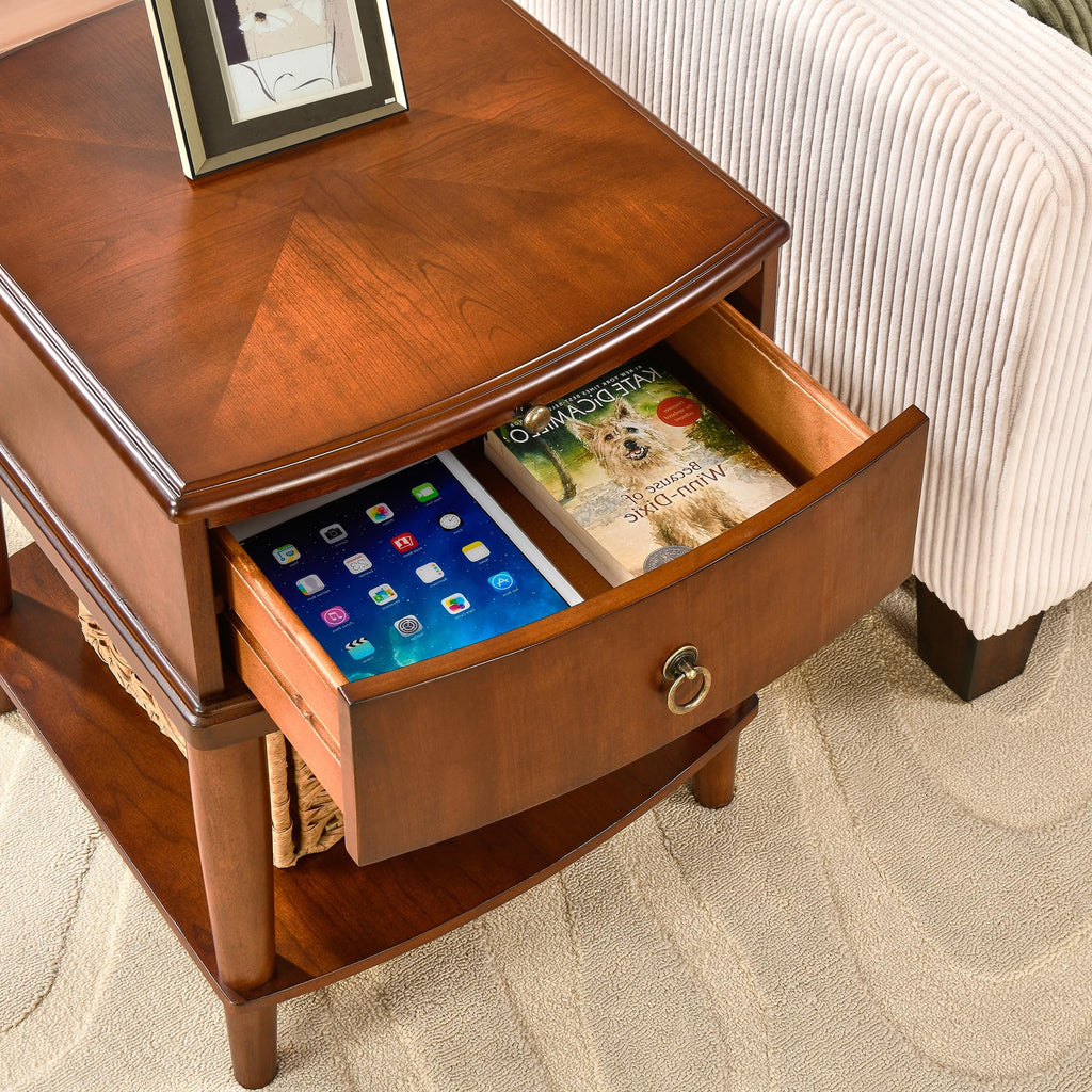 Wood End Table with Drawer K392