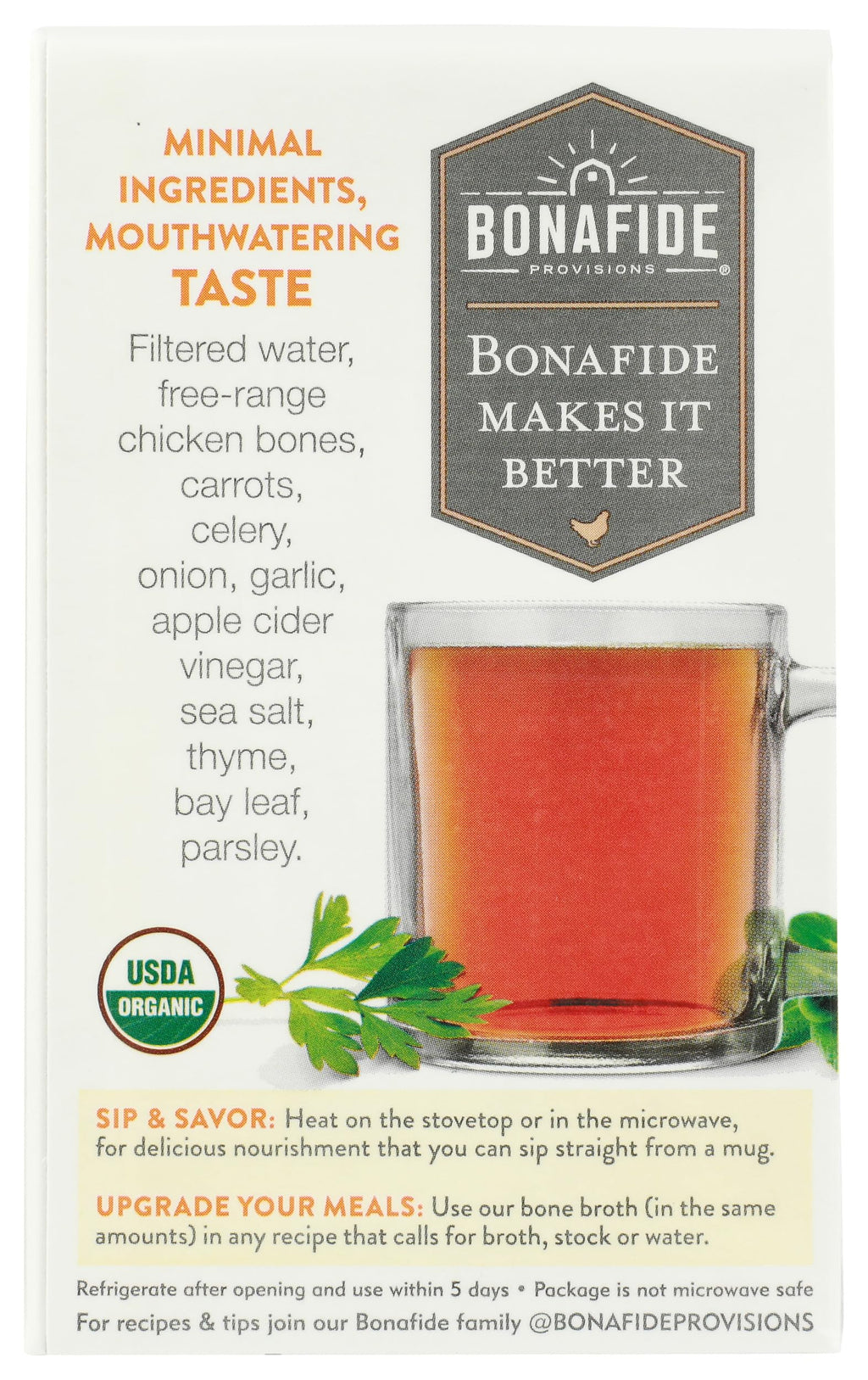 Organic Chicken Bone Broth 16.9 Ounce F403429