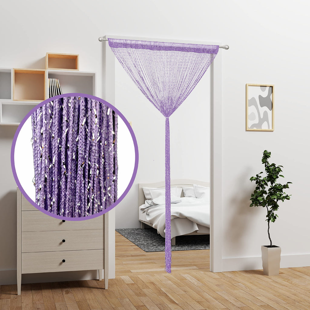 Purple String Curtain Doorway Beaded Room Divider H50070