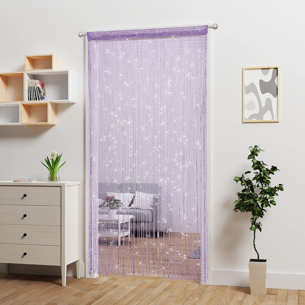 Purple String Curtain Doorway Beaded Room Divider H50070