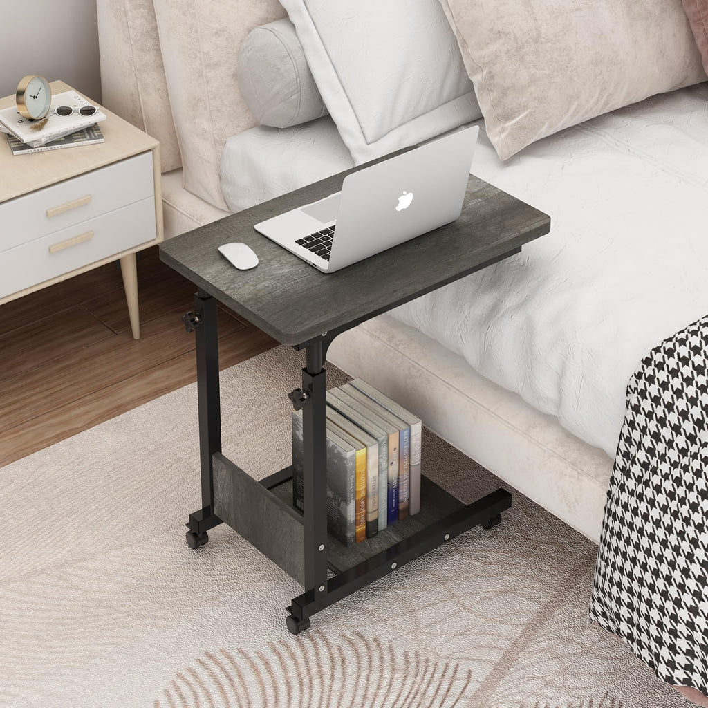 Adjustable Height C Table with Wheels and Storage U510