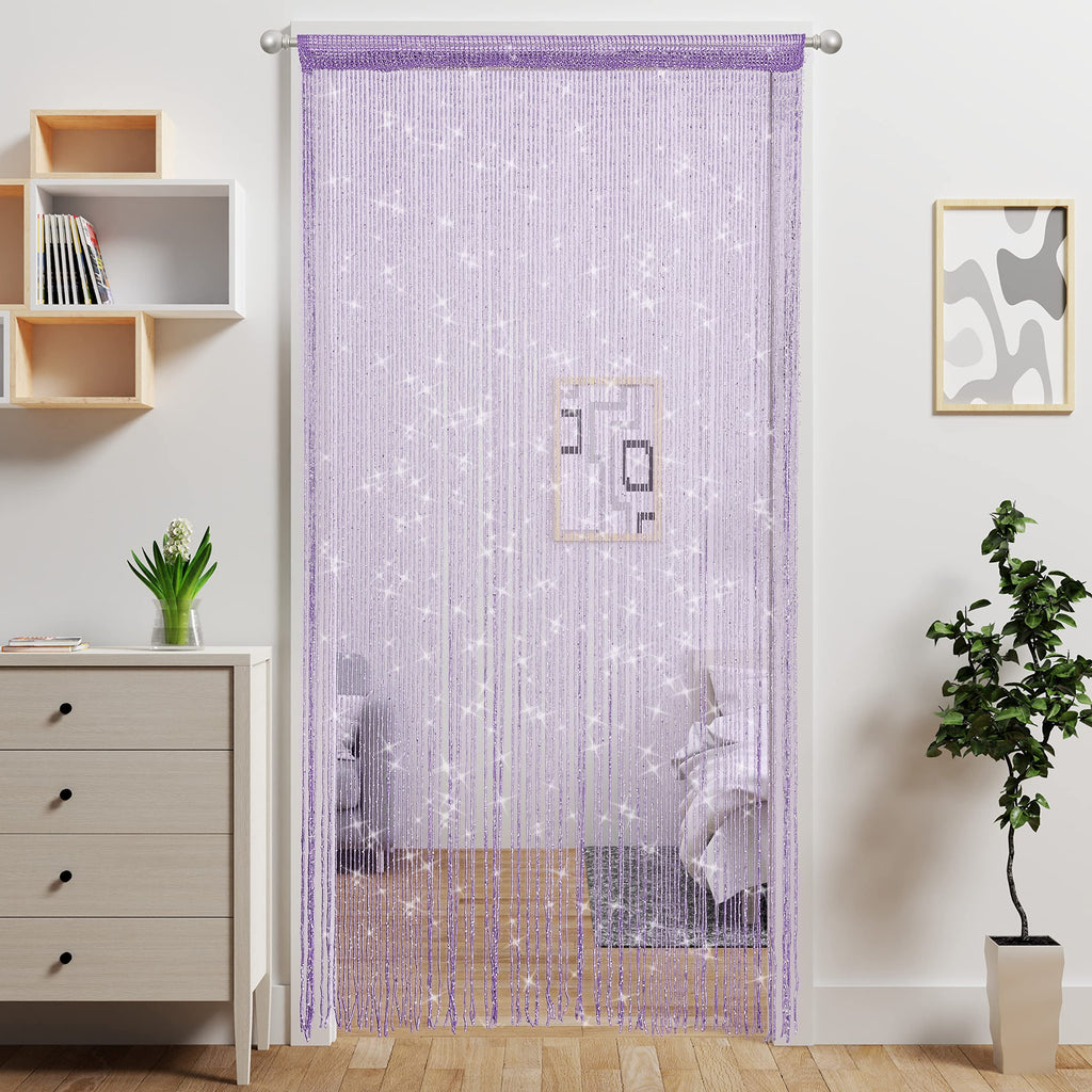 Purple String Curtain Doorway Beaded Room Divider H50070